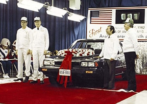 1982: Honda becomes the first Japanese manufacturer to produce vehicles in North America