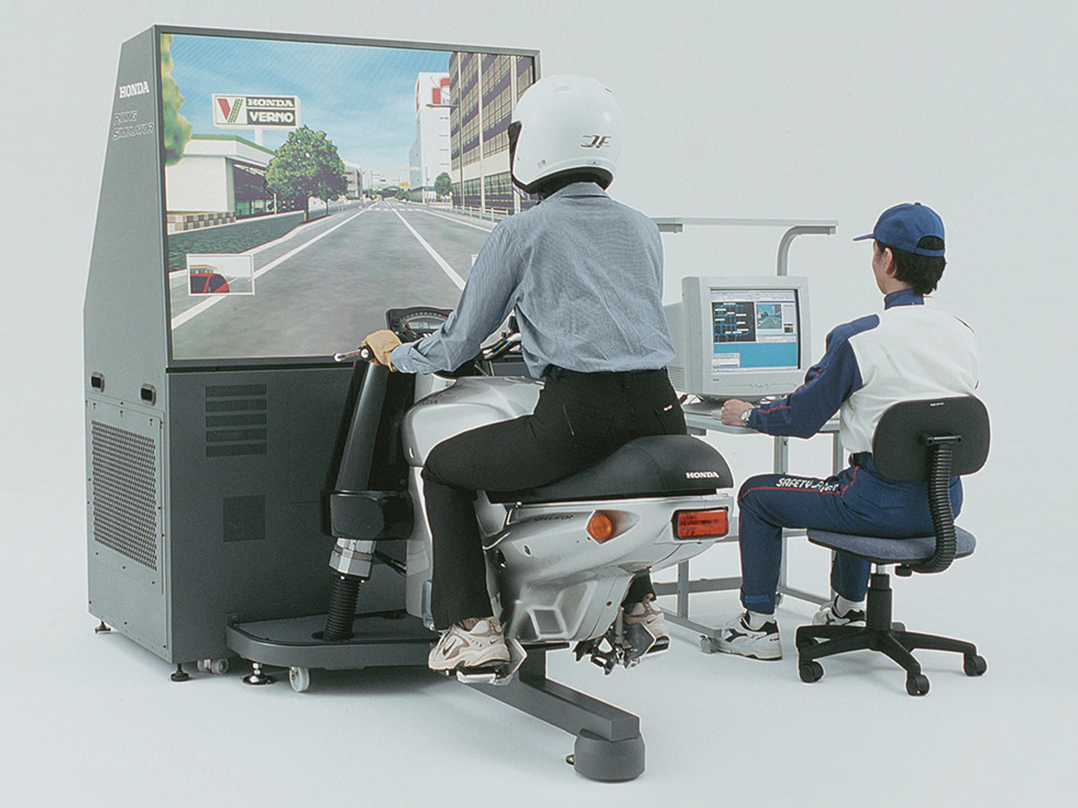 Honda motorcycle riding simulator