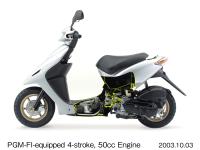 PGM-FI-equipped 4-stroke, 50cc prototype scooter