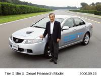 Tier II Bin5 diesel engine research vehicle & Takeo Fukui (President &CEO)