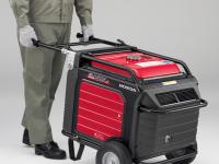 EU55is one-touch foldable handle in use