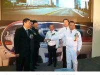 (From Leftside)Mayor Chen YunXian、Secretary of Foshan City Municipal Committee of the CPC Lin YuanHe、Secretary of Nanghai District Committee of the CPC Li YiWei、Takeo Fukui(Honda President & CEO)、Atsuyoshi Hyogo(Honda Senior Managing Director)、Masayoshi Ashikawa(Honda Auto Parts manufacturing President)