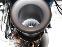 HF120 full demonstrator engine with funnel to be mounted on the HondaJet