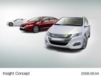 From right to left: Insight Concept, FCX Clarity, CR-Z(design study model)