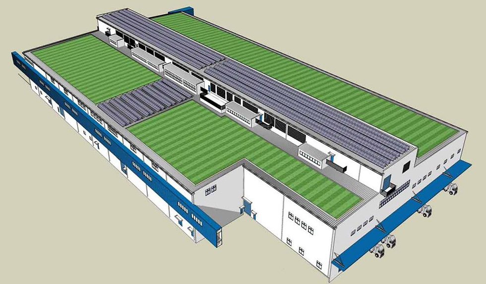 Rendering of the new automobile transmission plant
