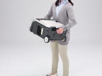 Gas-Powered Generator ENEPO Carrying Image in Both Hands