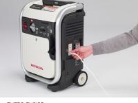 Gas-Powered Generator ENEPO Plugging into a Socket