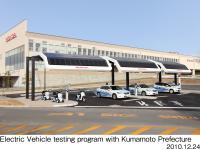 Testing vehicle, Solar-powered charging station