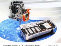 Lithium-ion battery equipped IPU (Intelligent Power Unit) display model and engine + DC brushless motor (cut-away model)