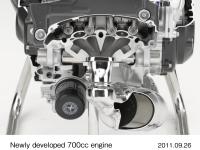 Exhaust system layout (cut-away model)
