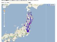 Great East Japan Earthquake traffic information map based on Internavi data (image)