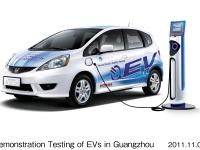 Fit EV (vehicle for demonstration testing only) + battery charger