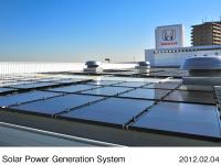 Honda Soltec solar panel installed at Adachi Odai location of the Honda Cars Tokyo Chuo dealer network