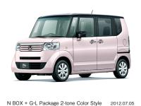 N BOX + G･L Package 2-tone color style (body color: Cherry Shell Pink Metallic X Crystal Black Pearl)