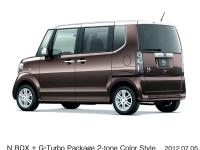 N BOX + G･Turbo Package 2-tone color style (body color: Premium Bronze Pearl X Taffeta White)