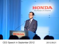 CEO Speech in September 2012: Takanobu ITO President & CEO