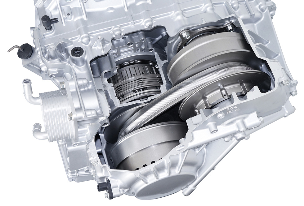 New CVT for midsize vehicles (cut-away model)