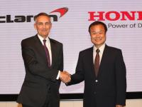 (from left) CEO of McLaren Group Limited Martin Whitmarsh, Honda President & CEO Takanobu Ito