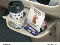 Slidable center tray, drink holder and tray mode, using image