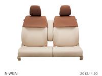 Seat cover, half type, fabric (Brown)