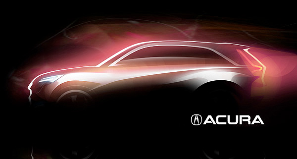 Design sketch of Acura's world premiere concept model