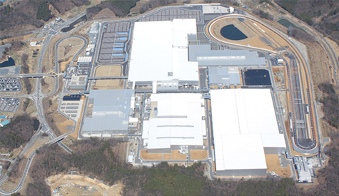 Bird's eye view of Yorii Plant, Saitama Factory