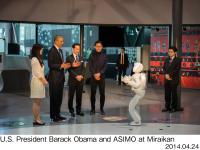 U.S. President Barack Obama and ASIMO (2) Photo by the Ministry of Foreign Affairs of Japan