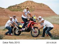 (from left) Paulo Goncalves, Helder Rodrigues, Laia Sanz, Joan Barreda, Jeremias Israel
