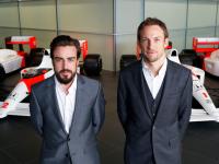 (from left) Fernando Alonso, Jenson Button