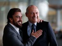 (from left) Fernando Alonso, Ron Dennis