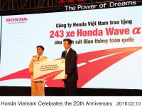 Honda Vietnam granted 243 Honda Motorcycles to the Vietnamese Police authorities