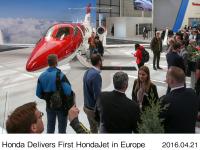 The HondaJet makes its public debut at Aero 2016 in Friedrichshafen, Germany. The show is taking place from April 20 - 23. 