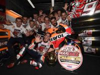 Marc Marquez and his team