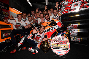 Marc Marquez and his team