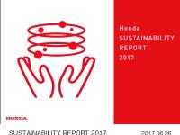 Front cover of Honda SUSTAINABILITY REPORT 2017