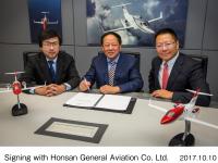 Signing with Honsan General Aviation Co. Ltd.