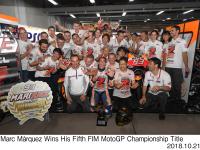 Marc and members of Repsol Honda Team