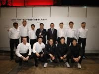 Honda drivers and Executive Vice President and Representative Director, Seiji Kuraishi, President and Representative Director, Takahiro Hachigo
