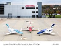 HondaJet Elite(Left), HondaJet(Center), HondaJet APMG(Right)
