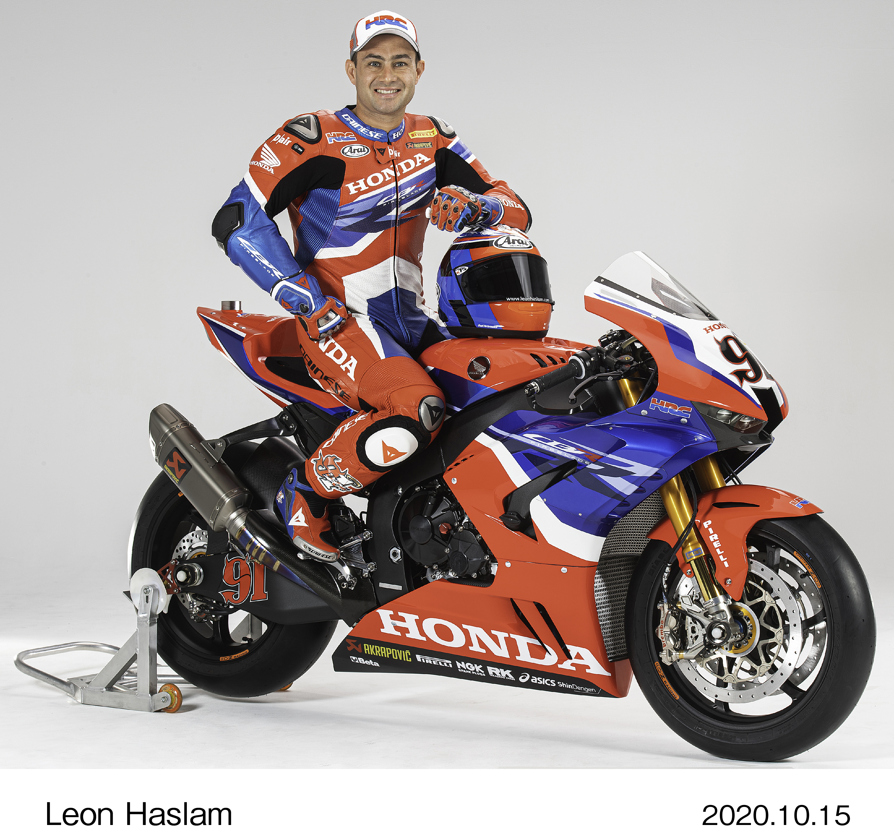 Leon Haslam with CBR1000RR-RW FIREBLADE SP