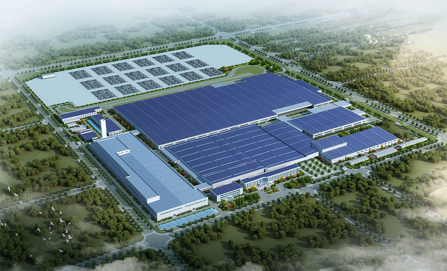 Overhead view of rendering of Dongfeng Honda’s new EV plant (image)