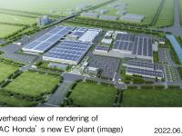 Overhead view of rendering of GAC Honda’s new EV plant (image)