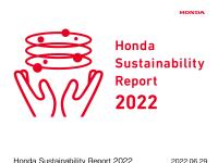 Front cover of Honda Sustainability Report 2022