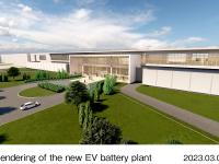 Rendering of the new EV battery plant