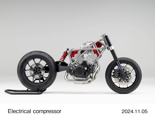 V3 engine with electrical compressor