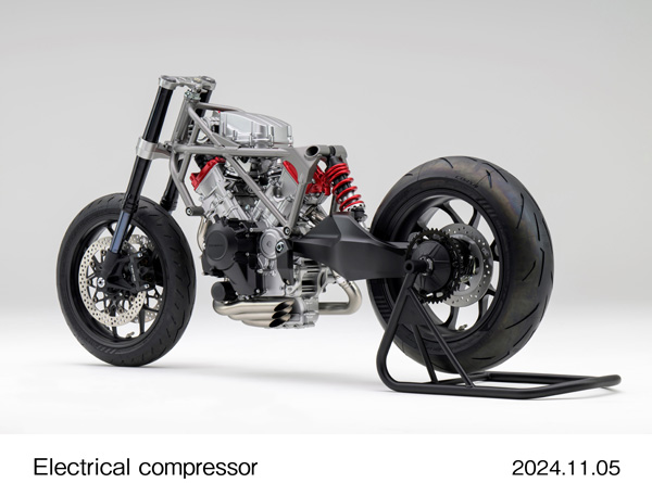 V3 engine with electrical compressor