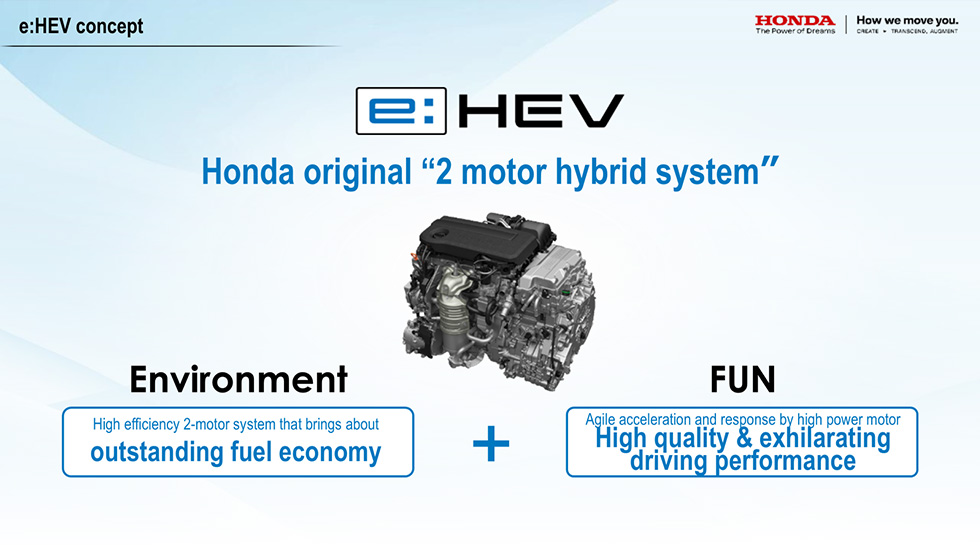 e:HEV, original Honda 2-motor hybrid system