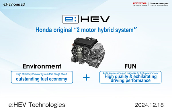 e:HEV, original Honda 2-motor hybrid system