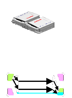 Previous stack layout (hydrogen and water flow horizontally)