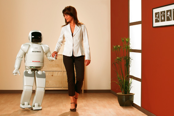 New ASIMO walks hand-in-hand